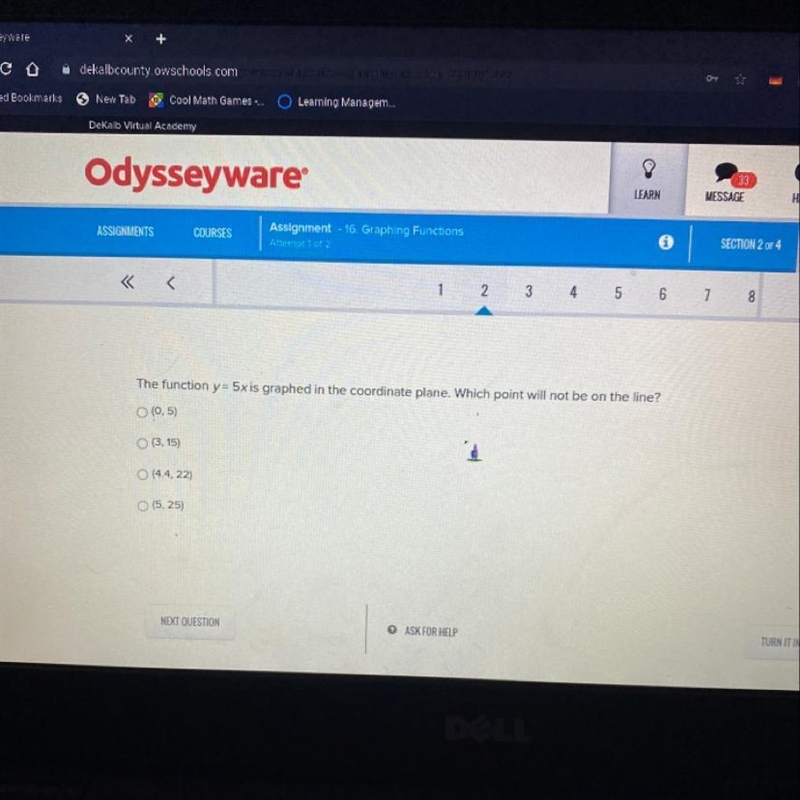 !!!!!MAJOR HELP!!!!! !!!!!I will give Brainy!!!!! The function Y equals 5X is graft-example-1