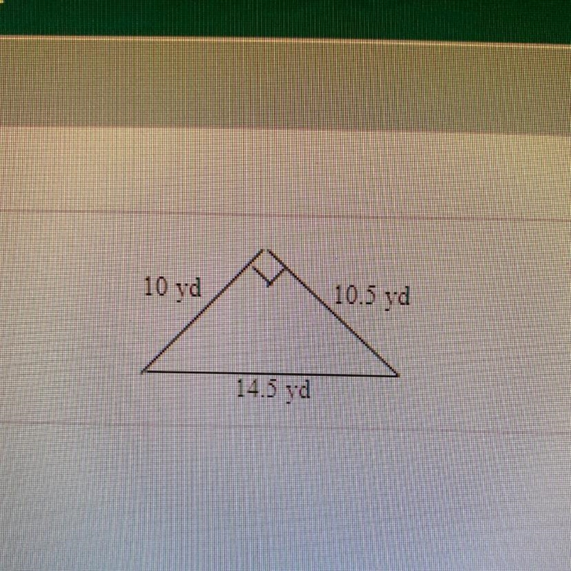 Find the area of the triangle The area is = (Simplify your answer)-example-1