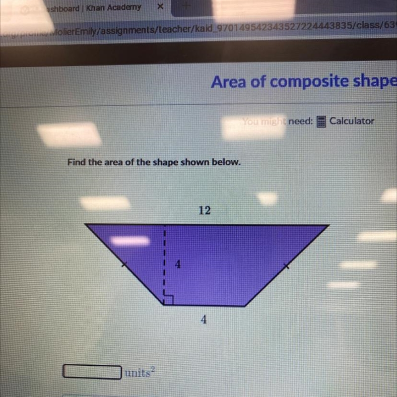 Find the are of the shape shown below-example-1