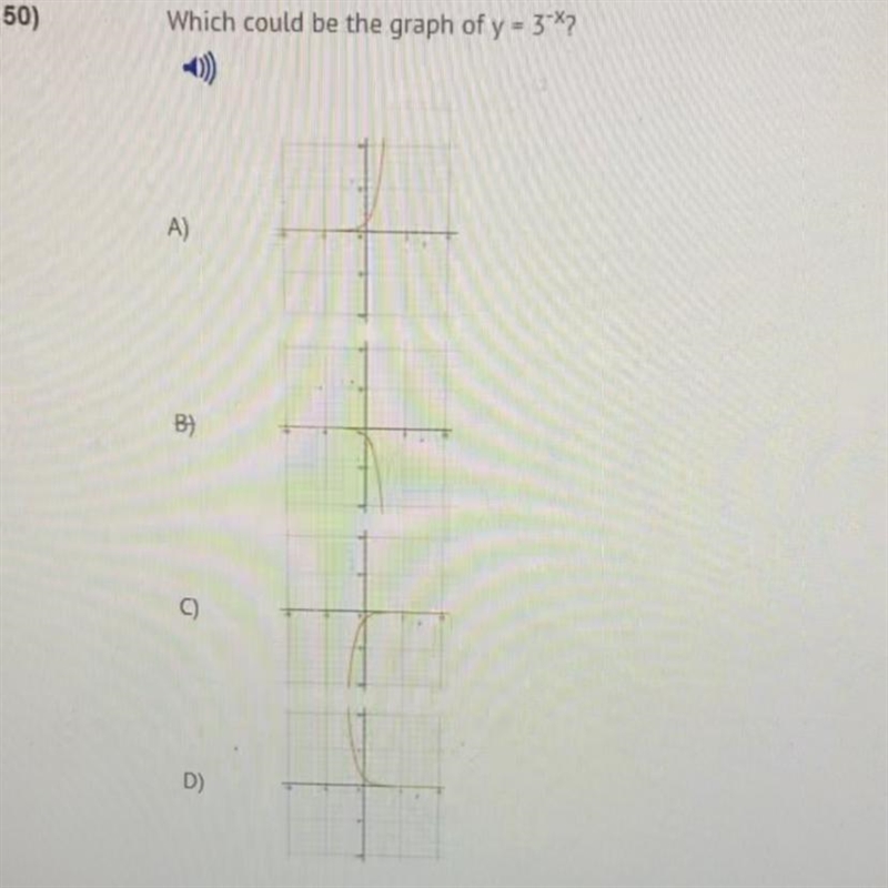 Which could be the graph of y - 3*? A) B) D)-example-1