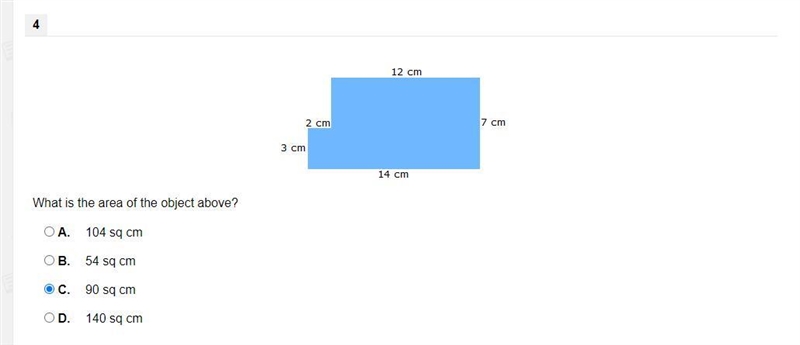 100 points!! What is the area of the object?-example-1