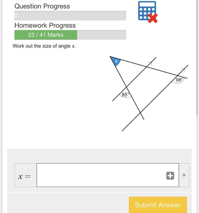 Work out the size of angle x-example-1