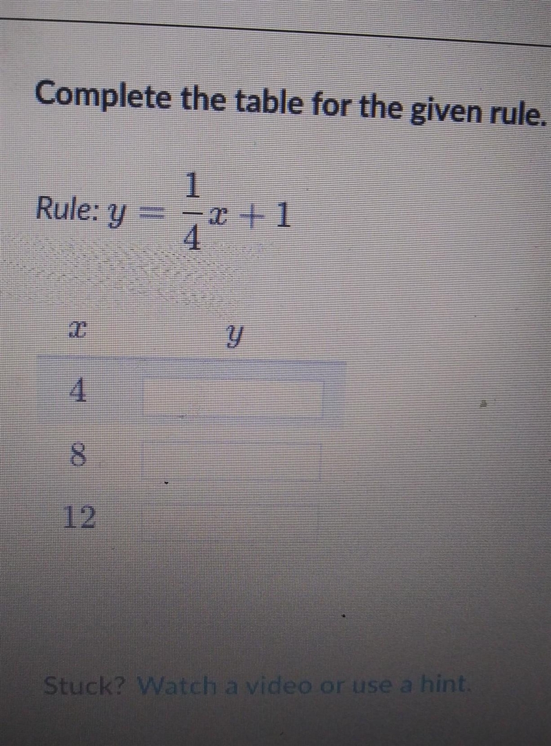 Complete the table for the given rule. Please help me and thank u, hope u all have-example-1