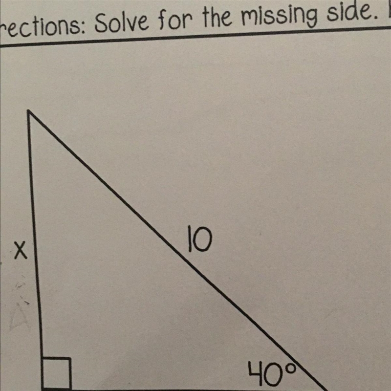 Find the missing side-example-1