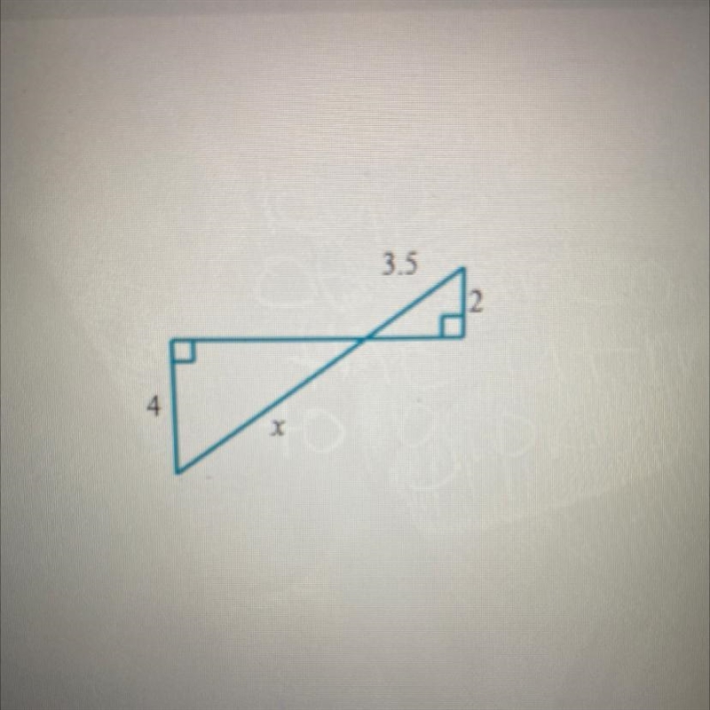 Can someone please g find the length X.-example-1