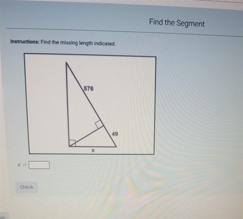 Find the missing length indicated​-example-1