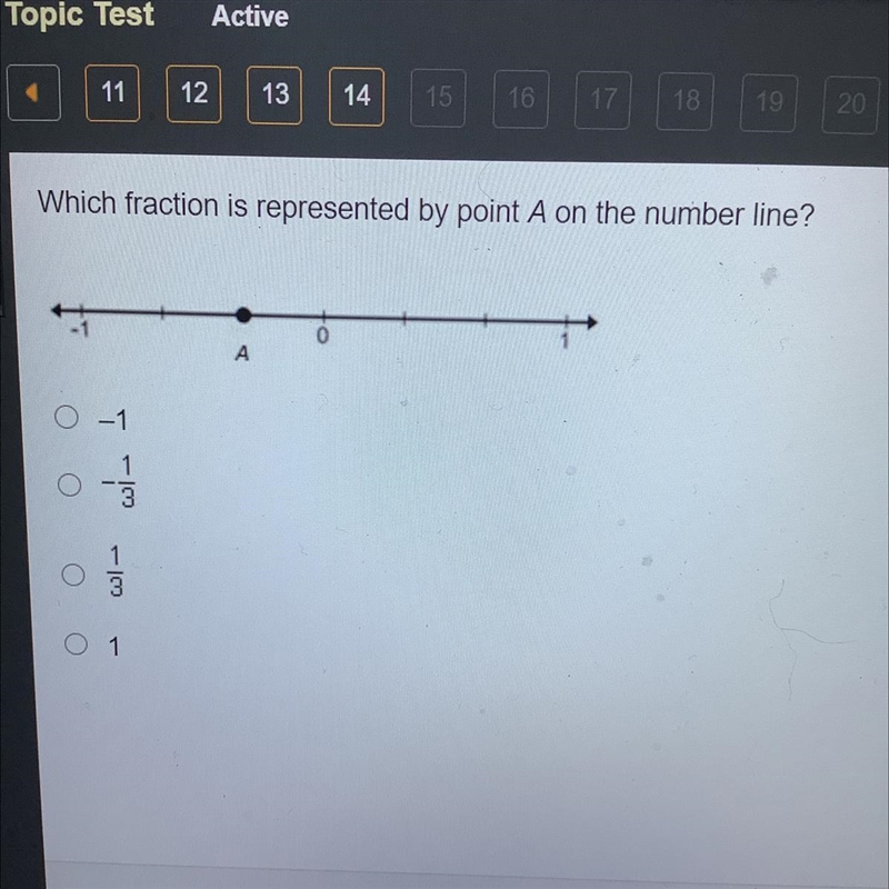 Which fraction is represented by point A on the number line? 20 points please help-example-1