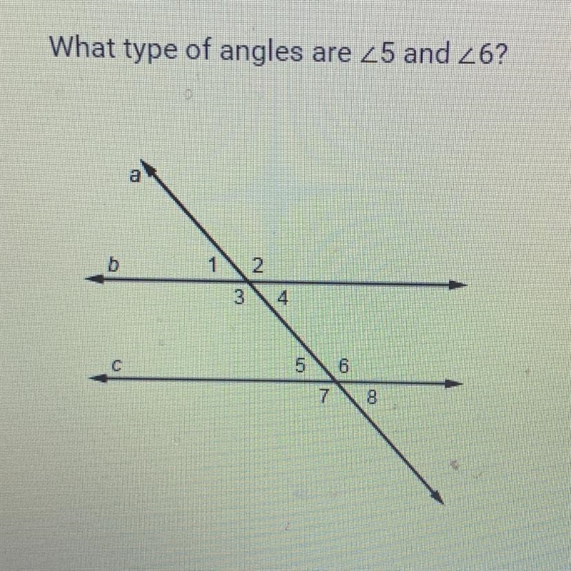 What type of angles are 25 and 26?-example-1