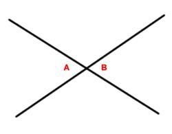 If angle A in the diagram equals 45 degrees and angle B is 4x + 5 degrees, determine-example-1