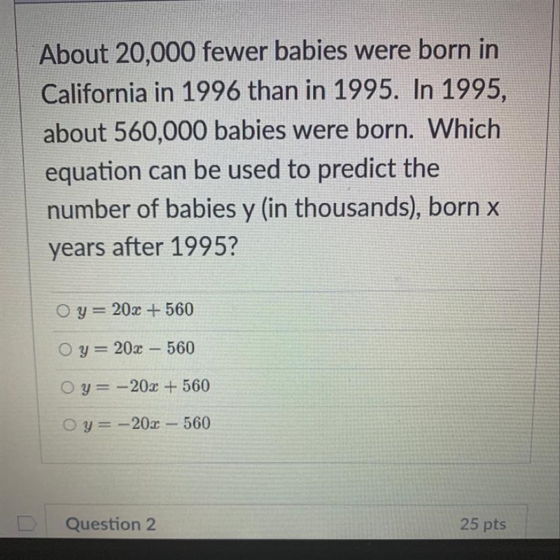 About 20,000 fewer babies were born in California in 1996 than in 1995. In 1995, about-example-1