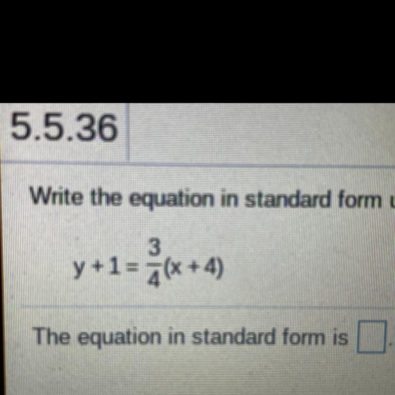 Write the equation in standard form using integers.-example-1