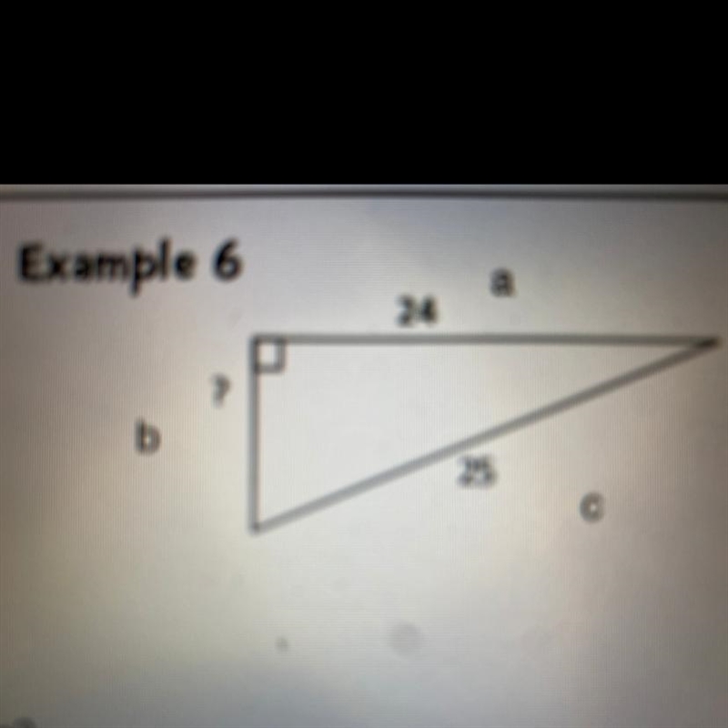 Solve for the length of a leg I will give brainless The numbers are A-24 C- 25-example-1