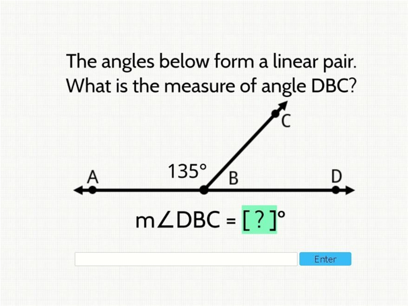 The Angles Below Form a Linear Pair what is the measurement of angle DBC-example-1