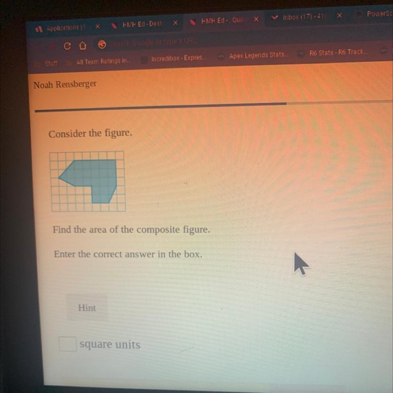 Help please what is the area in square units-example-1