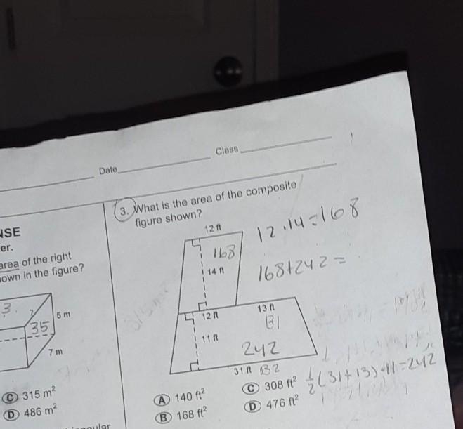 What is the area of the composite figure ​-example-1