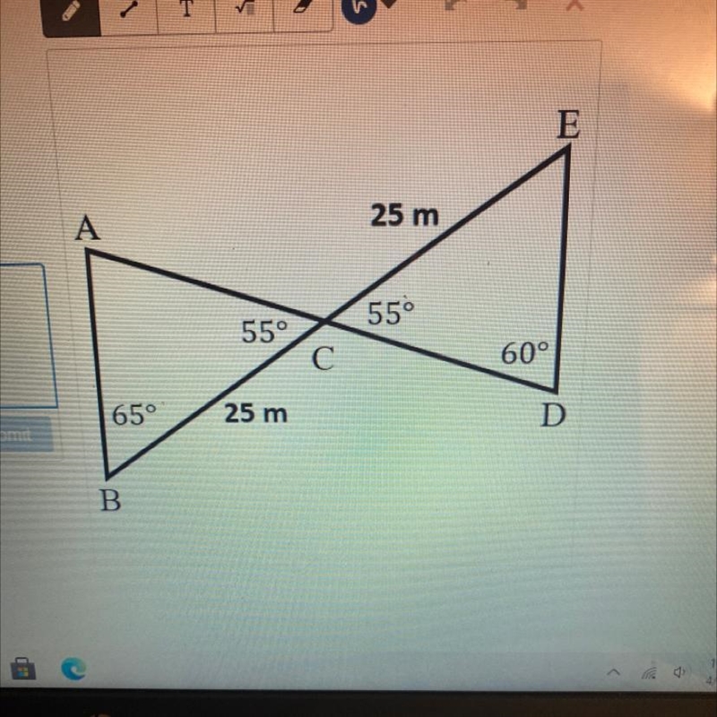 Are these triangles congruent ?-example-1