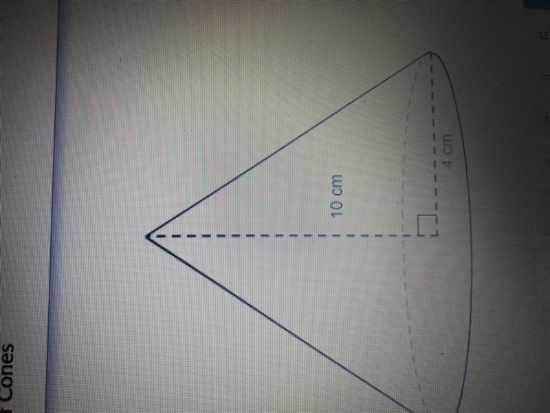 What’s the exact volume of the cone?-example-1