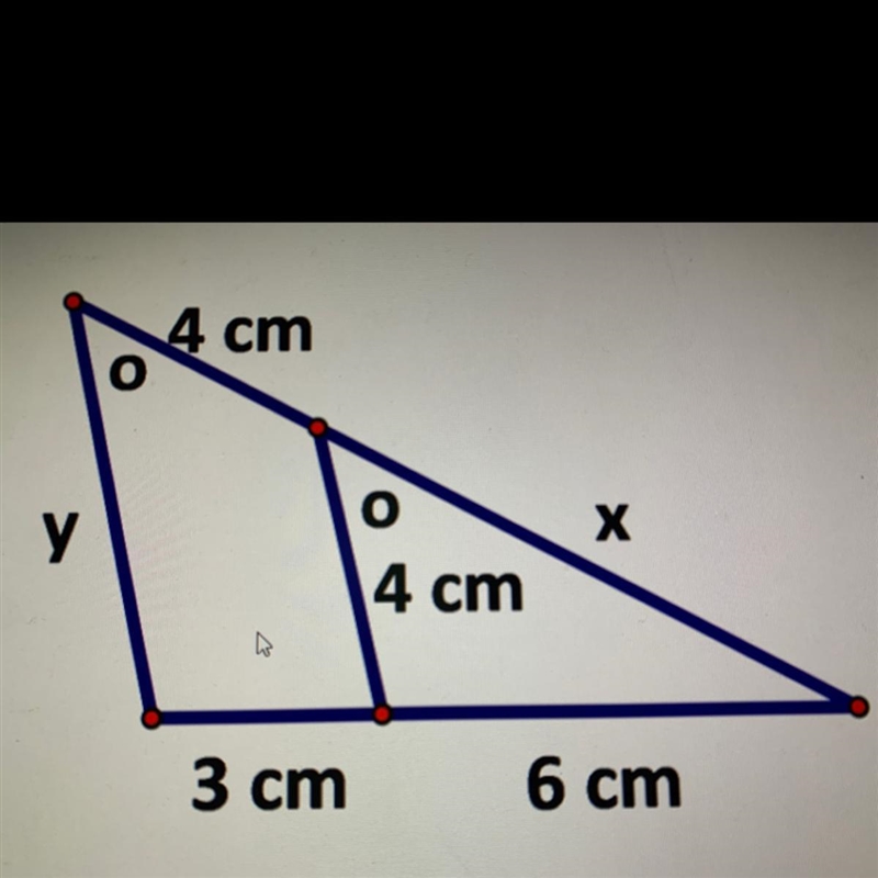 Solve for the missing information given that the two triangles in each question are-example-1