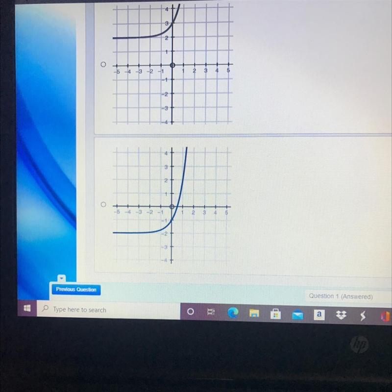 Which of the following represents the graph of f(x) = 4X – 2?-example-1