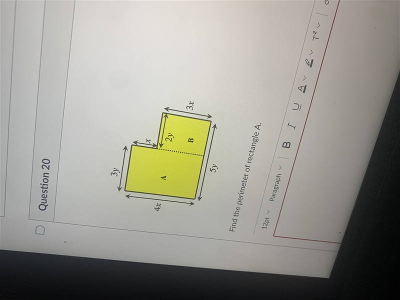 Find the perimeter of rectangle A-example-1