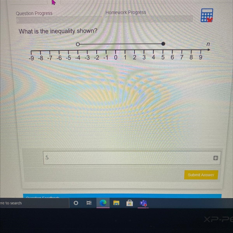 What is the inequality shown?-example-1