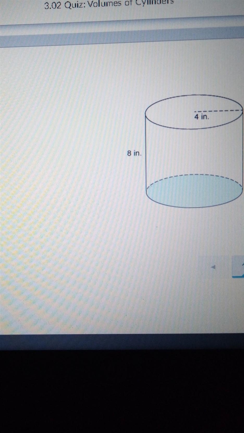 Exact volume of this cylinder ​-example-1