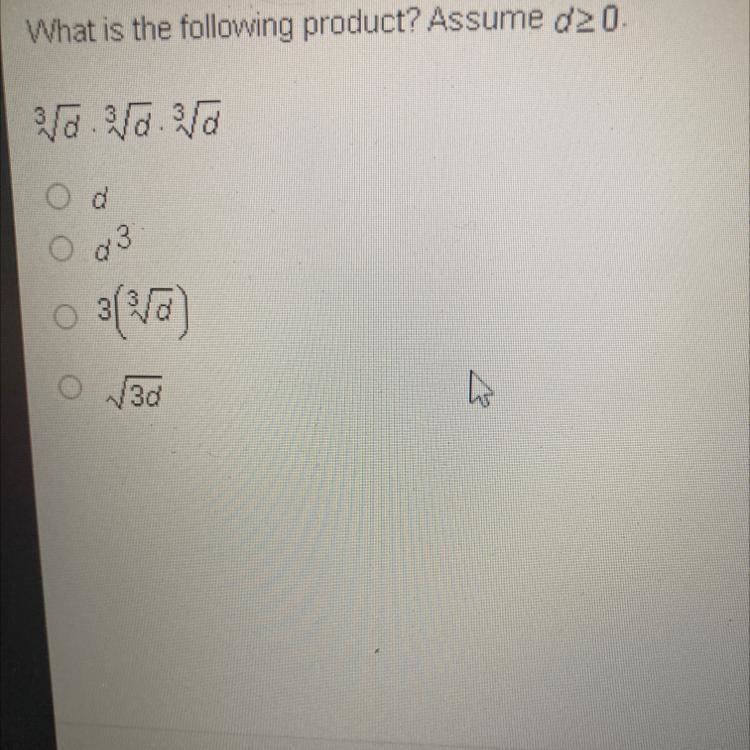 What is the following product? Assume d>0 3vd•3vd•3vd-example-1