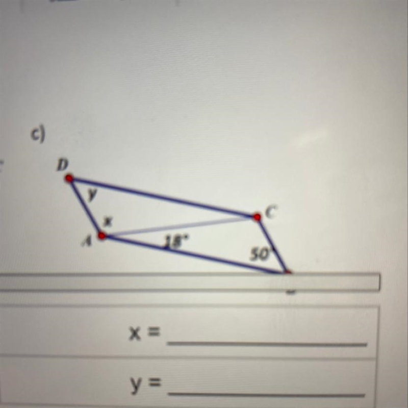 Please help this is due today Given parallelogram ABCD determine the missing information-example-1