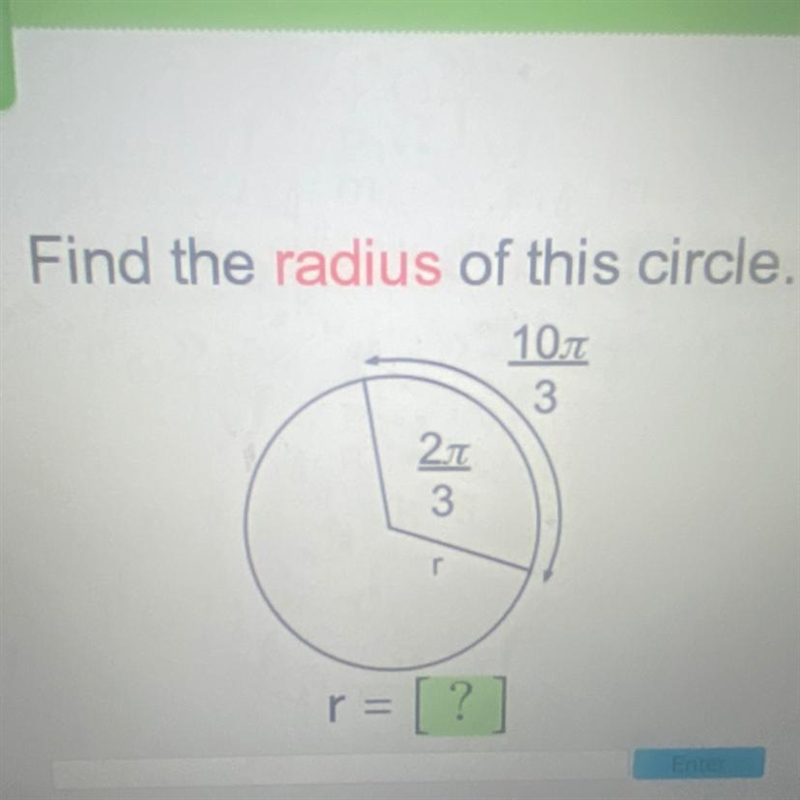 Find the radius of this circle.-example-1