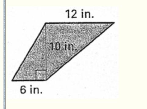 Help pleaseeee… Referring to the figure, find the area of thetrapezoid shown.-example-1