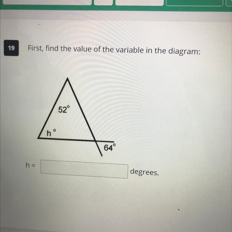 First find the value of the variable in the diagram-example-1