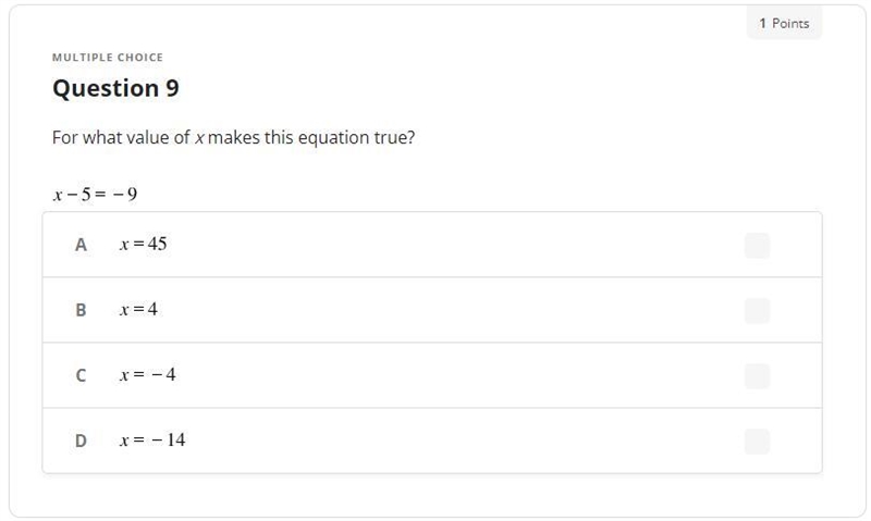 For what value of x makes this equation true?-example-1