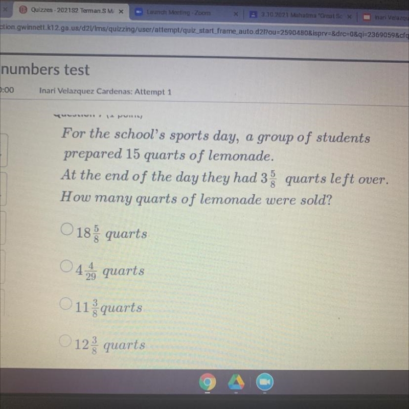 For the school's sports day, a group of students prepared 15 quarts of lemonade. At-example-1