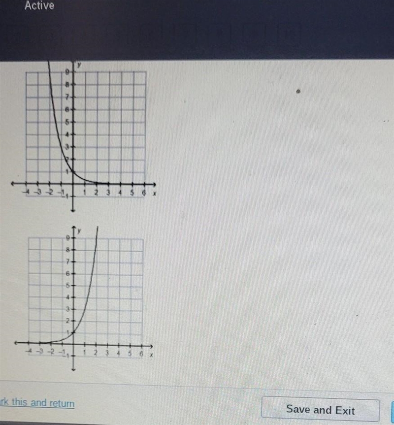 Which graph represents exponential decay​-example-1