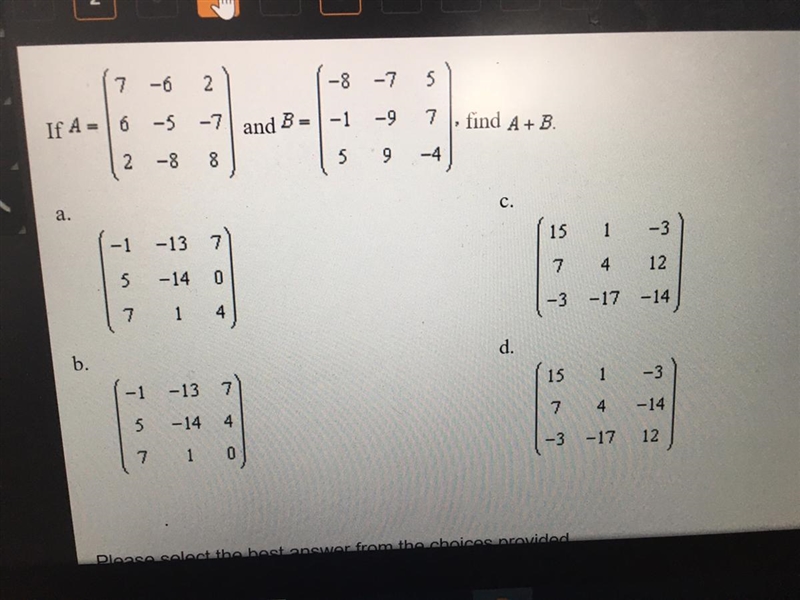 Find A+B, A, B, C, or D.-example-1