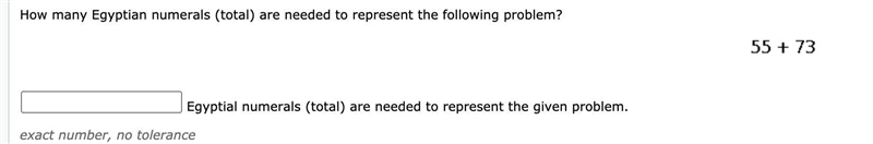 How many Egyptian numerals (total) are needed to represent the following problem?-example-1