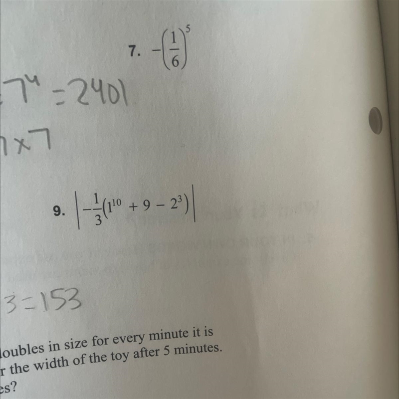 Evaluate the expression. Can someone show me how this is done with fractions on 7 and-example-1