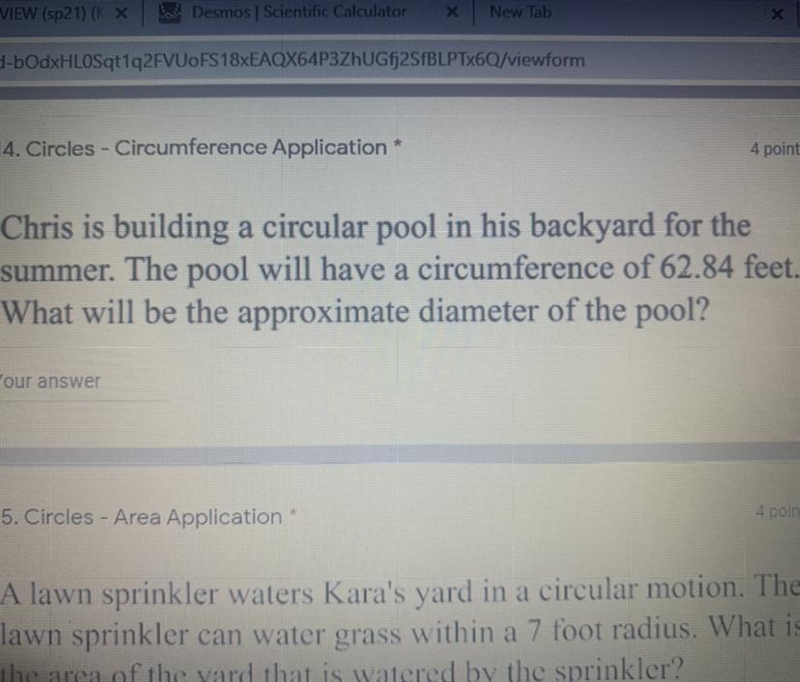 Chris is building a circular pool in his backyard for the summer. The pool will have-example-1