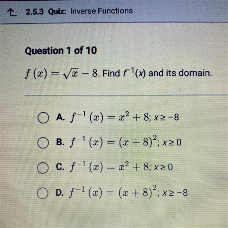 Find the f^-1(x) and it’s domain-example-1