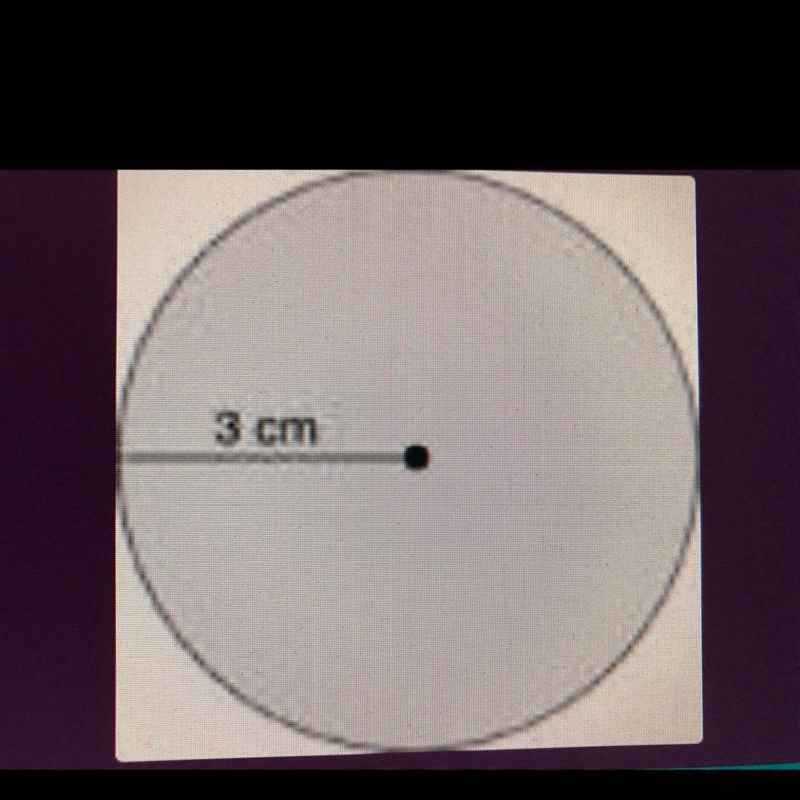 Find the area of the circle below-example-1