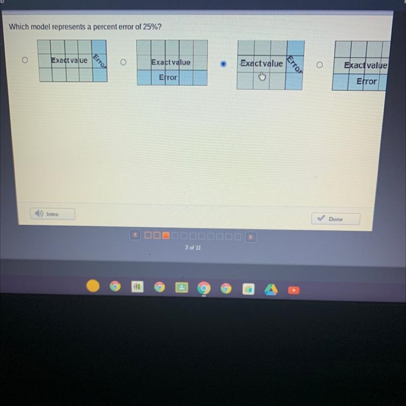 Which model represents a percent error of 25%?-example-1