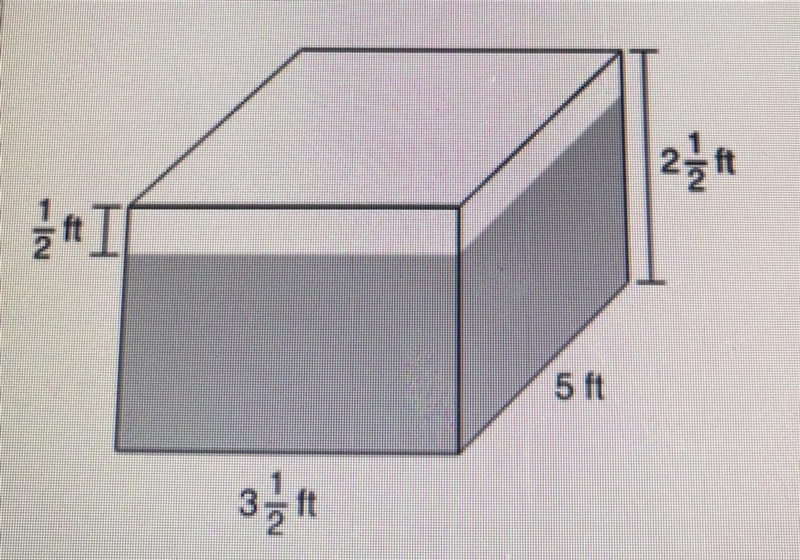 The diagram below show the dimensions of a container of sand that is shaped like a-example-1