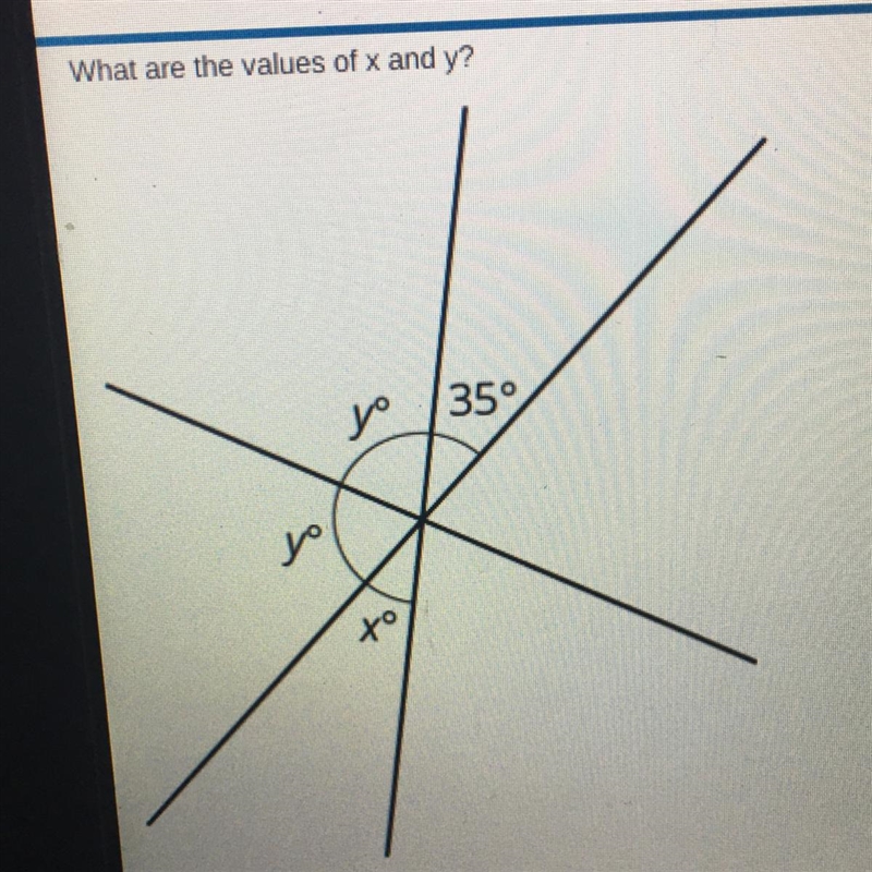 What Are the values of x and y?-example-1