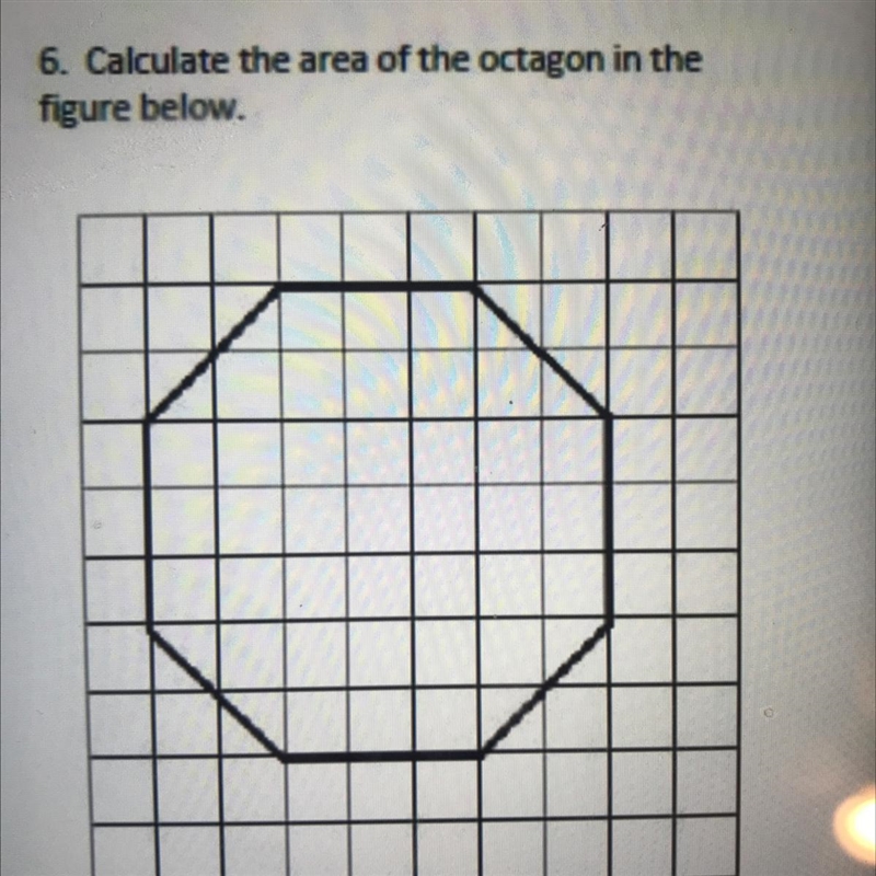 6. Calculate the area of the octagon in the figure below.-example-1