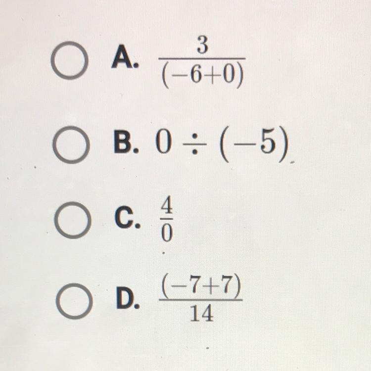 Which expression is undefined?-example-1