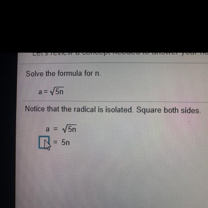 Solve the formula for n-example-1