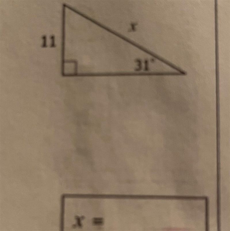 Solve for x. Round your answer to the nearest tenth. Remember, if your solving for-example-1