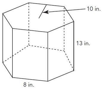 Portia has purchased a new aquarium for her fish. It is in the shape of a hexagonal-example-1