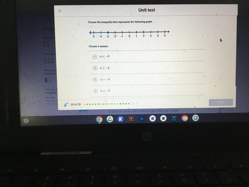 Choose the inequality that repersents the following graph-example-1