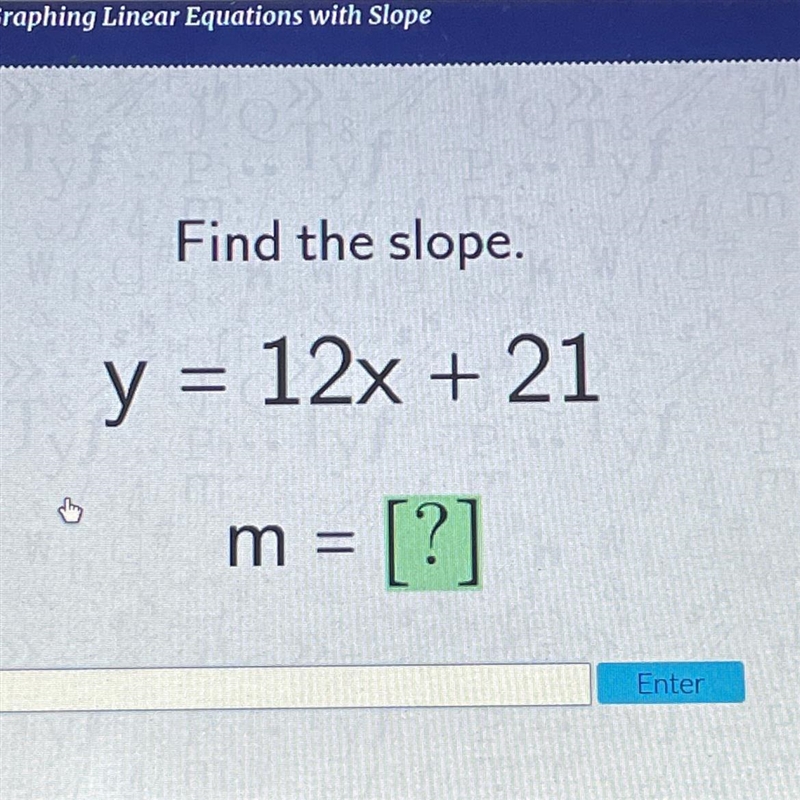 Find the slope mathematics-example-1